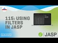 115 Using filters in JASP