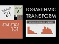 Statistics 101 Variable Transformations LOG Transform in Excel