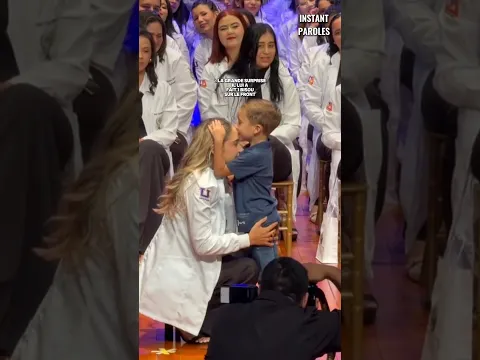 La joie de ce petit garçon en voyant sa maman obtenir son diplôme d’infirmière