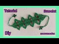 TUTORIAL DIY How to make a zig zag macrame bracelet with beads