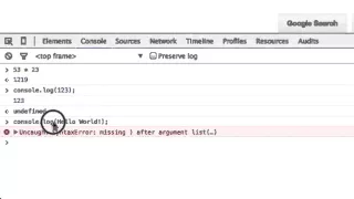 Intro to JavaScript 1-5 Hello World Using the JavaScript Console