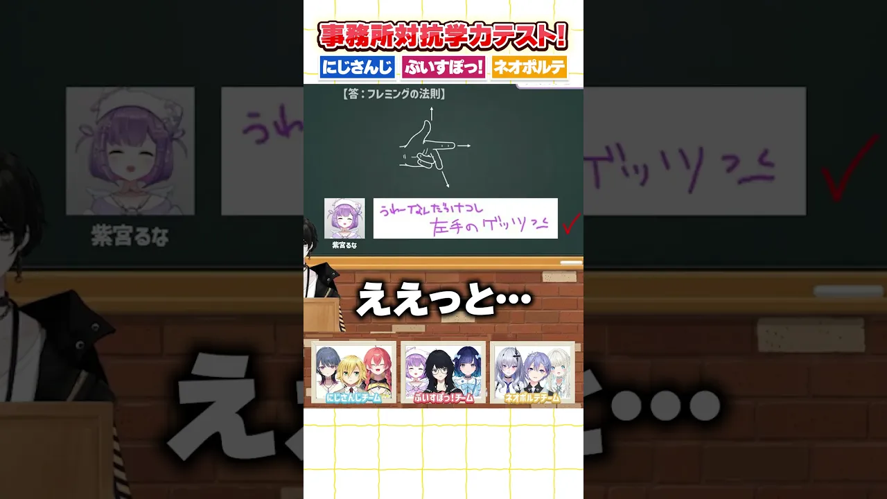 間違い方が独特すぎる紫宮さん。事務所対抗学力テスト！にじさんじvsぶいすぽっ！vsネオポルテ！