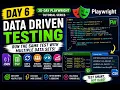 Playwright Data Driven Testing Tutorial JSON CSV Dynamic Tests Day 6