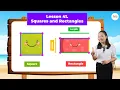 Lesson 41 Square and Rectangle Kindergarten Math For Kids