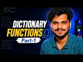 Dictionary Functions Part 1 L42 Python Tutorial in Telugu DecodewithSK