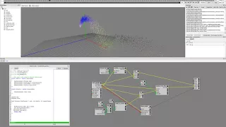 node editor with c jit code inside with ogl viewport
