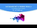 Database Development and Design Week 9 SQL Lab 8 Walkthrough