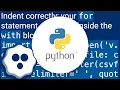 ValueError operation on closed file