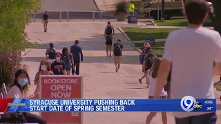 Syracuse University pushing back start date of spring semester