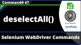 deselectAll Command - Selenium WebDriver