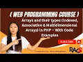 Arrays and their types Indexed Associative Multidimensional Arrays in PHP - With Code Examples