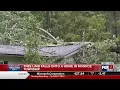 Tree limbs fall onto home in Monroe Township