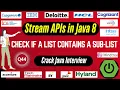 Java 8 Stream API Interview Questions Check If a List Contains a Sub-list using Java 8 Streams API