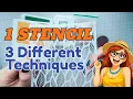 3 Different Ways to Use 1 Stencil for Very Different Looks