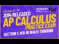 AP Calculus AB Practice Exam Released 2014 No Calculator MC Section 1 - 16