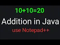 Java addition program using Notepad run on cmd Java addition program example