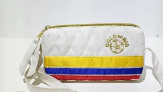 ¡Fiebre Mundialista! ⚽ Cómo hacer un Bolso Porta Celular de COLOMBIA 🇨🇴