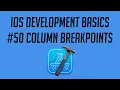iOS Development Column Breakpoints
