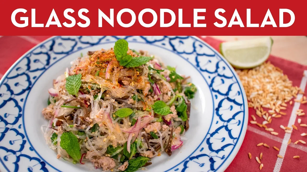 Glass Noodle Salad (Laab Woonsen)  - Thai Recipe