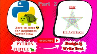 Python turtle for beginners How to Design Write python turtle graphics hindi using VSCode