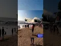 Download Lagu Tourist Captures Giant Tsunami Wave Approaching Beach #TidalWave #YesEpicYes #Ocean