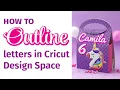 Outline Bubble Letters using Cricut Offset