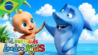 🦈 Baby Shark + Animais do Mar | Aprenda Brincando — Música Infantil | LooLoo Kids Português
