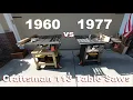 Craftsman 113 Table Saw Bake Off 1960 versus 1977