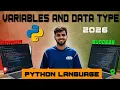 Variables and Datatypes Python Tutorial - lecture