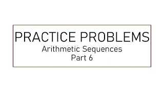 Arithmetic Sequences Word problems