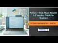 Python SQL Made Simple Python Fundamentals - Part IV