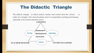lecture 03 the didactic triangle