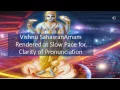 Lagu Vishnu Sahasranamam rendered at slow pace