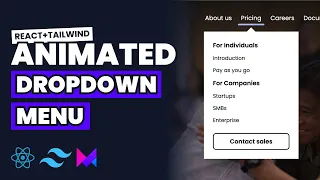 Animated Dropdown Menu - React TailwindCSS Tutorial for Beginners