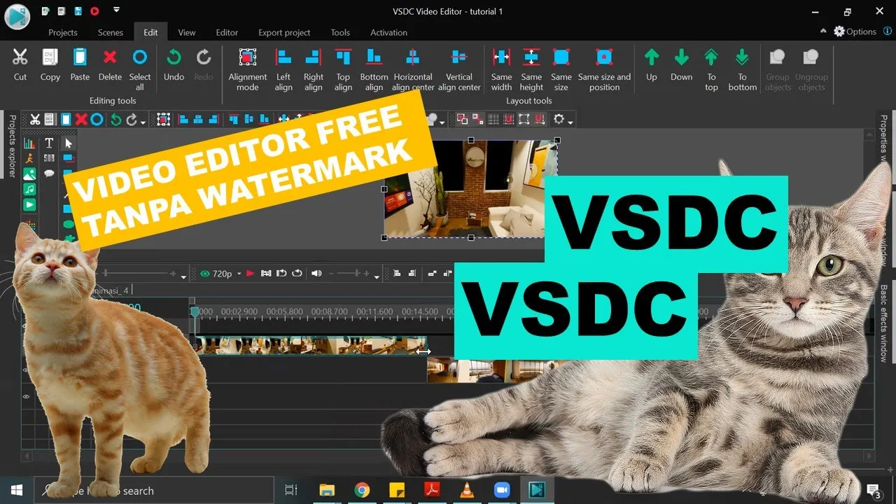 tutorial basic VSDC - FREE VIDEO EDITOR- bahasa indonesia