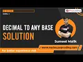 Decimal to any Base Solution