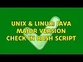 Unix Linux Java major version check in bash script