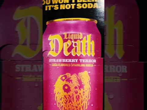 Is the new Liquid Death Strawberry Terror sparkling water any good? - YouTube thumbnail