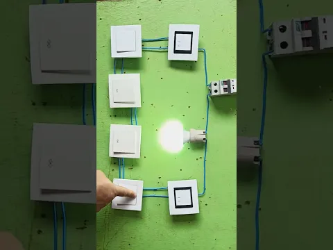 طريقة التحكم في المصابيح من ستة اماكن مختلفة #electrical #اكسبلور #electric #اكسبلور #electrician