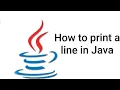 How to print a line in Java