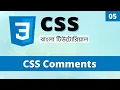 How to Make Comments in CSS All about CSS Comments Learn CSS Bangla 05