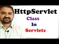 Http Servlet Class in Servlets Web Technologies Advanced Java Servlets