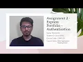 Express Portfolio - Authentication COMP229 Assignment 2 Fahmid Ovi