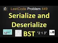Serialize and Deserialize BST Leetcode 449 Recursive DFS Facebook Amazon Microsoft
