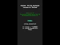 isnumeric Method - Python String Methods
