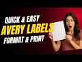 How to Format Print Avery Labels - Super Easy in Google Docs