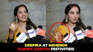 Deepika Singh Spotted at Shivani's Mehendi Celebrations Ahead of Karwa Chauth