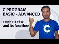 C Program English Tutorial 34 Math Header and its functions
