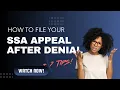 Appealing Your SSA Denial SSA-561 HA-501 HA-520 SSA-3441 SSA-827