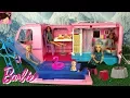Barbie Camper Toy with Pool Water Slide - Barbie Chelsea Stacie Skipper Outdoors RV Fun Adventure